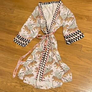 Printfresh Eco Satin Robe in Bagheera